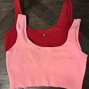 Born Primitive Red and Pink Sports Bras